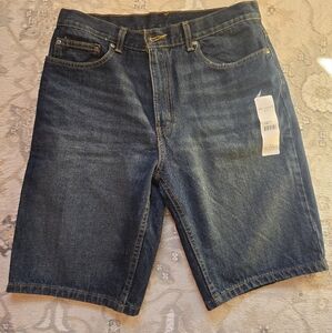 Men's George Green/Brown Denim Jeans Shorts 33W